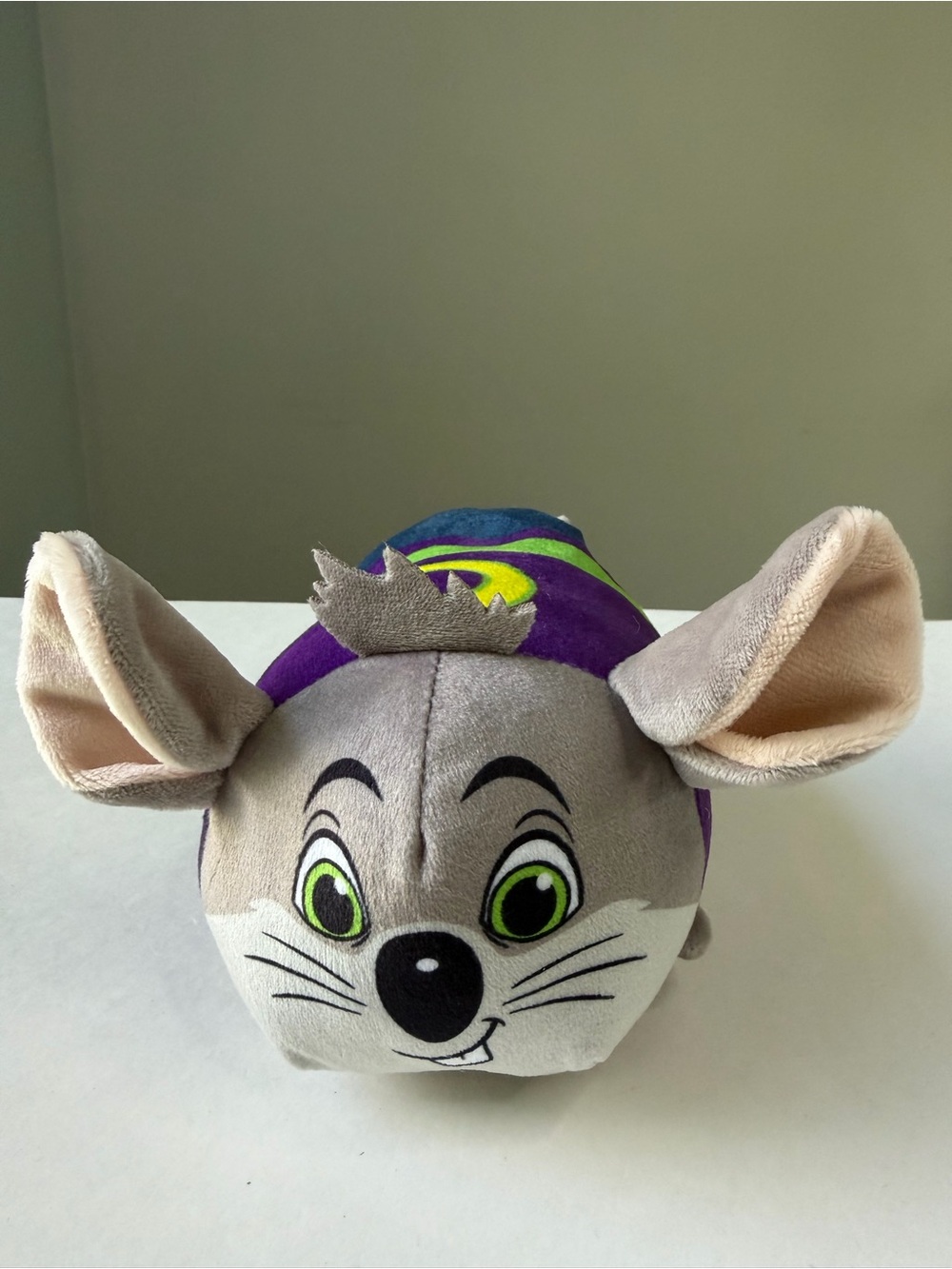 Chuck E Cheese Mouse 7” Stuffed Plush Animal Mascot Prize Toy Tsum Tsum Style